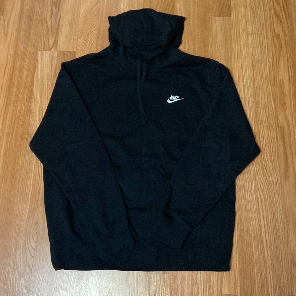 Mens Nike Sportswear Club Fleece Black Hoodie Sweater Size Mens Large Used